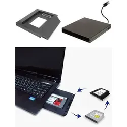 SLIM-LINE 2.5" Hot-Swap HDD/SSD Schacht [SATA(HD)-zu-SATA(DVD)]