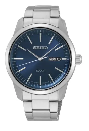 Seiko Herren-Uhr Quarz Edelstahl SNE525P1 - Robust, kratzfestes Saphirglas und bis 100m wasserdicht, ideal für den Alltag