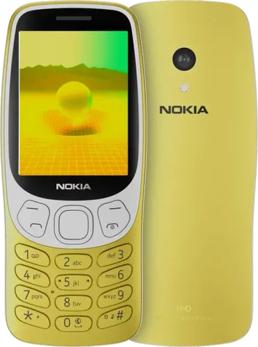 Nokia 3210 4G DualSim - Funktelefon in Gelb - Handy mit 4G-Netz, Dual-SIM und 2 MP Kamera. Ideal für einfache Kommunikation und Musikgenuss dank FM-Radio und Musikspieler.