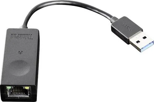 Lenovo ThinkPad USB 3.0 Ethernet Adapter - Eleganter Netzwerkadapter für schnelle 1000 MBit/s Verbindungen. Mit RJ45-Anschluss und praktischen LEDs zur Anzeige von Aktivität und Status.