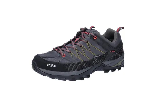 CMP Rigel Low Trekking Shoes WP titanio-chili (75US) 39 - Wasserdichte Wanderschuhe für Herren, ideal für Trekking und Outdoor-Abenteuer. Mit verstärkten Stellen für zusätzliche Robustheit und einer stoßdämpfenden Sohle für optimalen Halt auf jedem Terrain.