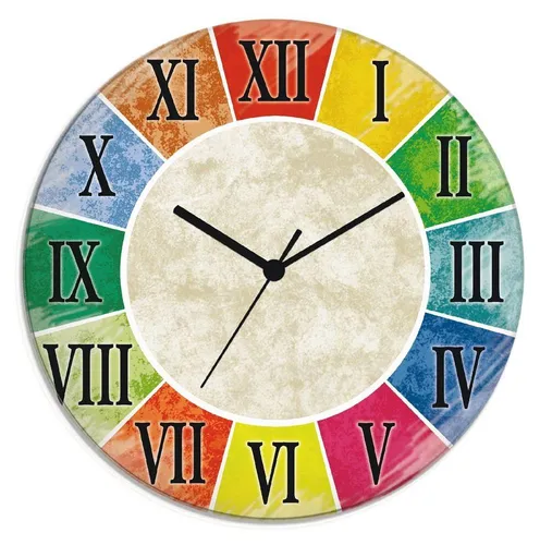 ARTland Glas Wanduhr Quarzuhr mit Römischen Zahlen - Elegante Quarzuhr aus 4mm Float-Glas, geräuschlos und ideal für Küche oder Wohnzimmer. Die freischwebende Optik und UV-beständigen Motive sorgen für einen stilvollen Akzent.