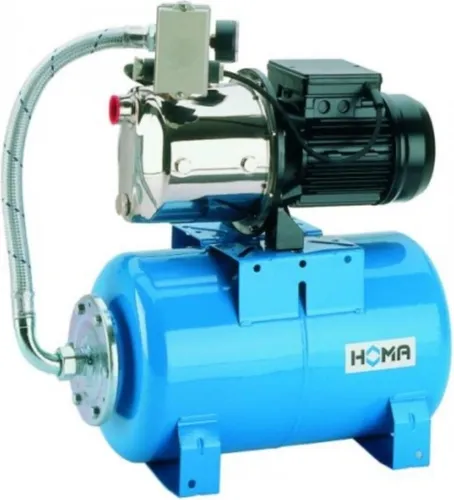 Homa Hauswasserautomat HWE 55 - Effiziente Wasserversorgung für Haus und Garten - Wasserpumpen für Brunnen und Zisternen, mit max. Förderhöhe von 47 m und 55 l/min für sauberes Wasser oder leicht verschmutztes Wasser.