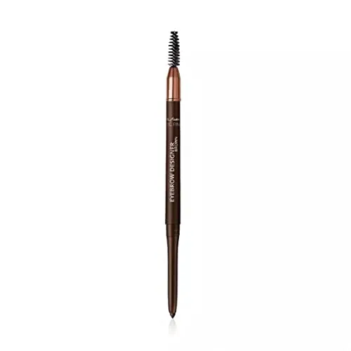 M Asam MAGIC FINISH Augenbrauenstift Eyebrow Designer Brown (0,28g) – 4-in-1 Augenbrauenstift Mit Drehmine & Spiralbürstchen, Perfekte Form & Fülle Dank Pudriger Textur, Optimale Augenbrauen-Bogen