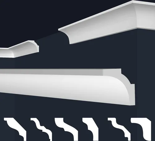 marbet design Stuckleiste E-11 Maxi-Sparpaket - Deckenleisten aus XPS Styropor, leicht und robust - ideal für elegante Raumgestaltung mit einfacher Montage und individueller Farbgebung.