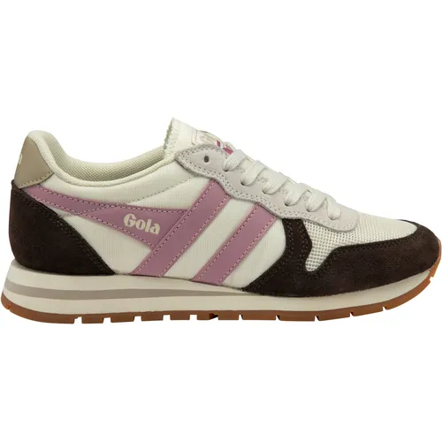 Gola Sneaker Daytona 2026 Damen - Offwhite/Mocha/Candy, Größe 41 (US 10) - Stylische Gola Sneaker Daytona 2026 für Damen, inspiriert von den 90er Jahren. Mit übergroßer EVA-Zwischensohle und hochwertigem Nylon- und Wildleder-Material für optimalen Tragekomfort.