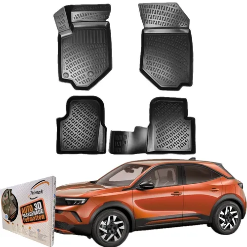Trimak 3D Auto Gummimatten für OPEL Mokka B - Passgenaue Fußmatten aus hochwertigem Gummi, idealer Schutz für den Innenraum Ihres Fahrzeugs, passend für alle Einbaupositionen.