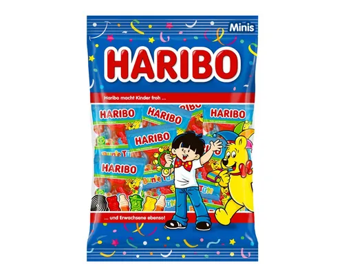 HARIBO Speiseöl, Haribo Bunte Tüte Mini Fruchtgummi einzeln verpackt Beutel 900g