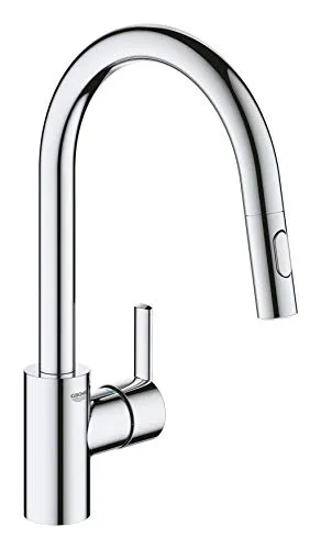 GROHE Feel Einhand-Spültischbatterie - Hochwertige Armatur mit 38,1 cm Höhe und ausziehbarem Auslauf, ideal für moderne Küchen. Genießen Sie den flexiblen Wechsel zwischen Laminar- und SpeedClean-Strahl.