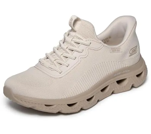 SKECHERS BOBS ARC WAVES Slip-Ons Beige - Stylische und bequeme Slip-Ons von Skechers für Damen, ideal für entspannte Freizeitaktivitäten. Leicht anzuziehen mit praktischem Schnellschnürsystem – perfekt für den täglichen Komfort!