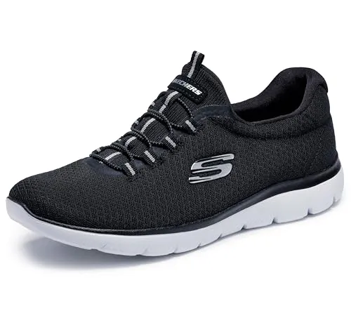 Skechers Summits Top Player Damen Sneaker - Schwarz Weiß, 41 EU - Damen-Sneaker mit atmungsaktiver Fabric-Oberfläche für optimalen Tragekomfort und sportlichen Style.