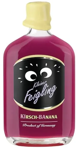 Kleiner Feigling Kirsch Banana (0,5 L) – Feinster Vodka fruchtigem Kirsch-Bananen-Geschmack – Der kultige Party-Schnaps für jede Feier – Frech, fruchtiger Shot – 15 % Vol.