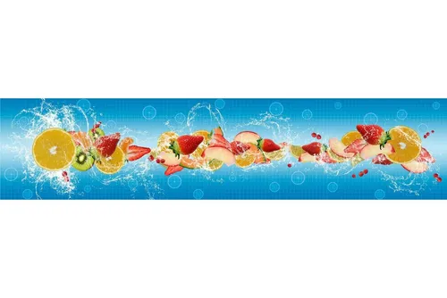 Regul Wanddekoobjekt XL-Dekorpaneel 54683 (XL Wandpaneele ca. 280x65cm - stabile und pflegeleichte PVC Platten zur Wandverkleidung z. B. als Küchenrückwand - 1 Paneel, 3 teilig (Gesamtbild Mosaik Set)