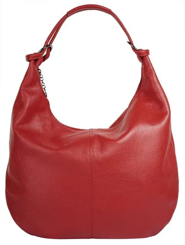 Cluty Shopper Damen 021418 rot - Handtasche aus 100% Rindleder mit großem Hauptfach für A4-Unterlagen und separatem Reißverschlussfach für Schlüssel und Smartphone. Ideal für den Alltag!