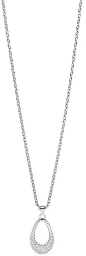 Bering Gliederkette Halskette Silber glänzend - Modell 457-17-500 - Elegante BERING Arctic Pavé Halskette aus hochwertigem Edelstahl mit funkelndem Anhänger. Zeitloses Design in Silberoptik, ideal für jeden Anlass und angenehm zu tragen.