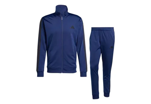 adidas Performance Herren Trainingsanzug 3S Tricot TT Track Suit blau XXL - Trainingsbekleidung aus 100% Polyester mit Regular Fit für optimalen Komfort beim Fitness. Maschinenwaschbar und pflegeleicht.