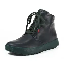 THINK! Damen COMODA Stiefelette 8010 Navy/Kombi, 39.5 EU - Wanderschuhe aus chromfrei gegerbtem Oberleder, nachhaltig und reparaturfähig für umweltbewusste Trägerinnen.