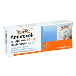 Ambroxol ratiopharm 60mg Hustenlöser - Arzneimittel zur Schleimlösung bei Atemwegserkrankungen, unterstützt die Selbstreinigung der Lunge und erleichtert das Abhusten.