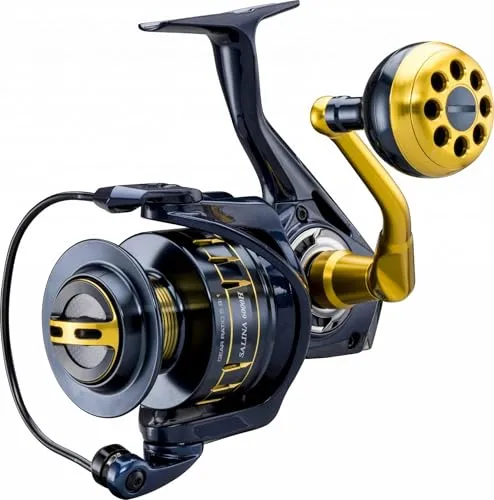 Okuma Salina 4000H Spin High-Speed Meeres-Spinnrolle - Angelrolle für Salzwasser mit robuster LITECAST-Konstruktion, Dual Force Drag System für extreme Bremskraft und patentiertem High Density Gearing für maximale Leistung.