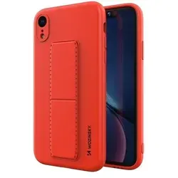 Kickstand Hülle Bumper aufstellbar Silikon Hard Case mit integriertem Magneten für Xiaomi Redmi Note 9 Pro in Rot