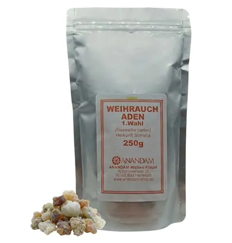 250g Weihrauch Aden – Boswellia carteri (1. Wahl) – Naturbelassenes reines Räucherwerk für Meditation, Ruhe & Reinigung