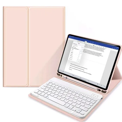 TECH-PROTECT HÜLLE FÜR IPAD 10.9 2022 11 2025 MIT SC PEN TASTEN UND STIFT - Notebook-Koffer & -Taschen, schützende TPU-Hülle in Rosa mit Stifthalter für optimalen Komfort und Sicherheit.