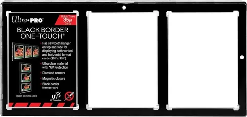 Ultra PRO 35PT 3-Card Black Border UV ONE-TOUCH Magnetic Holder 3 Karten Halter