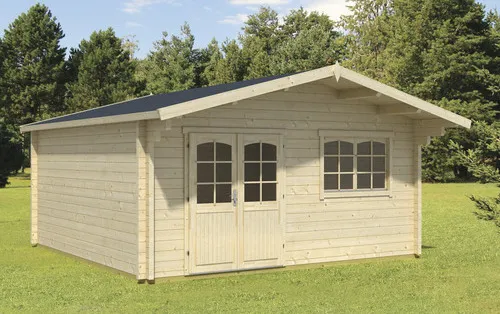Gartenhaus Outdoor Life Spiekeroog 2 inkl. Vordach, Fußboden 522,2 x 530 cm natur