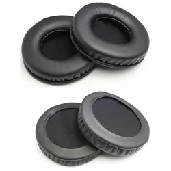 Ohrpolster für Kopfhörer Beyerdynamic DT880 DT990 DT770 Pro Schwarz Leder 1 Paar - Schwarz