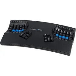 Kinesis Advantage2 Tastatur US QWERTY - Ergonomische Tastatur zur Reduzierung von Handgelenkschmerzen, mit geteiltem Layout und speziellen Mulden für natürlichen Schreibkomfort.