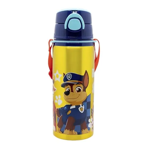 Wiederverwendbare Popup-Flasche aus Aluminium mit Schultergurt 730 ml | PAW PATROL BOY RESCUE PUPS