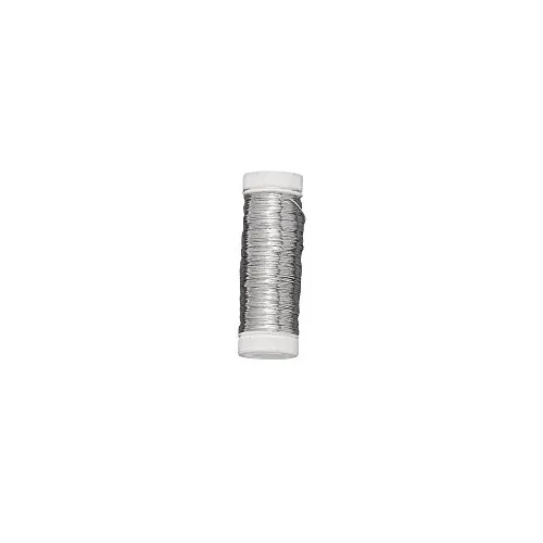 Rayher 2402400 Silberdraht mit Kupferkern, 0,40 mm ø, Spule 100 m