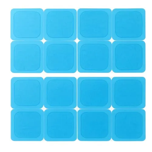 axion® 16 Gel-Pads 4,5x4,5 cm für Dauerelektroden zur TENS Schmerztherapie & EMS Training I Selbsthaftende, hautfreundliche & wiederverwendbare Gel-Pads I Kompatibel mit Beurer EM59/EM89 & weitere