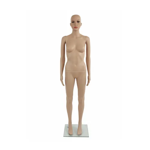 Lebensgroße Schaufensterpuppe Schneiderpuppe Mannequin weiblich - Bewegliche und lebensechte Schneiderpuppe in Beige, ideal für kreative Präsentationen. Mit einer Höhe von 175 cm und einem Gewicht von 6,25 kg eignet sie sich perfekt für den professionellen Einsatz in Geschäften oder Ausstellungen.