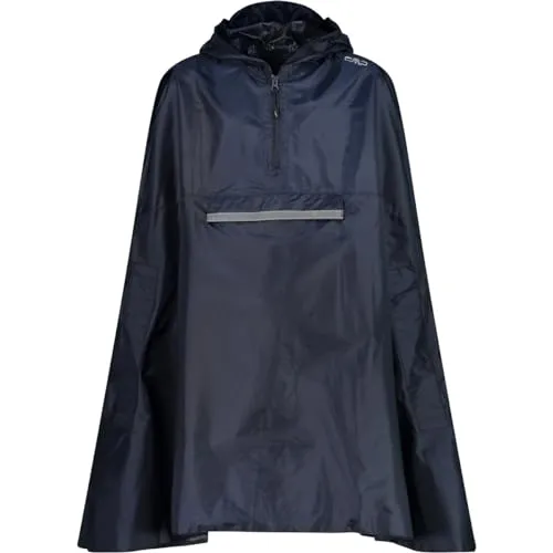 CMP Herren Regenjacke UNISEX CAPE RAIN FIX HOOD - Funktionsjacken mit maximalem Schutz gegen Regen, ideal für unterwegs und über Rucksäcke tragbar. Dank Pack-Pocket-Funktion einfach zu transportieren.