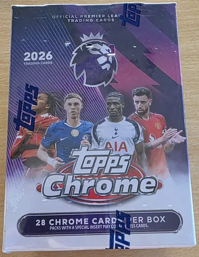 Topps Chrome Premier League 2026 - 1 Value Box - Sammelkarten-Box von Topps, ideal zum Erweitern Ihrer Sammlung. Hochwertige Karten aus der beliebten Premier League Edition.