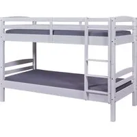 Inter Link Etagenbett Annika 90x190 cm - Kinderzimmermöbel mit Platzvorteilen, kombinierbar als Etagen- und Kinderbett aus weiß lackiertem Kiefer Massivholz, sicher und zertifiziert nach EN 747-1.