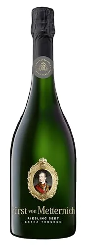 Fürst von Metternich Riesling Sekt extra trocken 0,75l - Weine, spritziger Riesling Sekt mit 12,5 % Vol., perfekt für festliche Anlässe und besondere Momente.