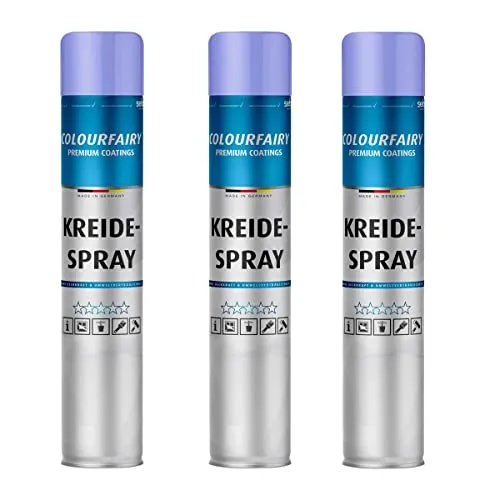 BAU DISCOUNT Colourfairy Kreidespray Sprühdose für Markierarbeiten weiß (3x750 ml) 2250 ml