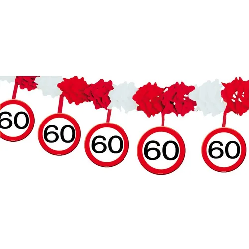  Geburtstagsgirlande 4m 60er Geburtstag Girlande Verkehrsschild 1,90 EUR/m