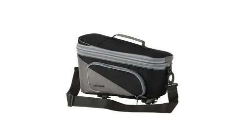 Racktime Talis Plus Gepäckträgertasche schwarz/grau mit Snapit 2.0 - Fahrradtasche mit Tragegriff, wasserabweisend und ideal für sicheres Verstauen von Gepäck auf dem Rad.