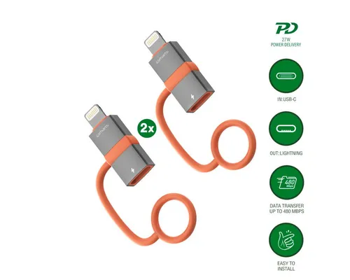 4smarts USB-C auf Adapter Lightning (USB Typ C, Lightning) (541522) - Mobilgerät Adapter, ermöglicht eine nahtlose Verbindung zwischen USB-C und Lightning Geräten für flexibles Laden und Datentransfer.