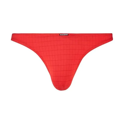 bruno banani Herren String Check Line 2.0 Tanga, Rot (Rot Karo 1070), M EU