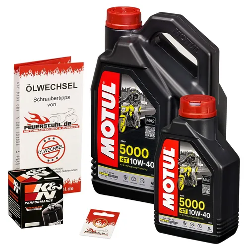 Suzuki VS 1400 Intruder, 87-03, VX51L; Motul 10w40 Öl; K&N Ölfilter Motorölset