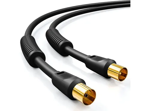 deleyCON 5m TV Antennenkabel - Koaxial Kabel für HDTV, DVB-T und DVB-T2, ideal für besten Empfang und störungsfreies Fernsehen