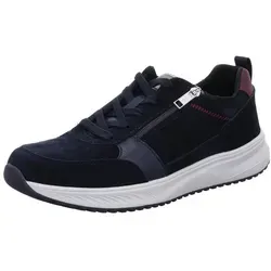 Waldläufer H-Matti Herren Sneaker in Mehrfarbig, Größe 11 - Halbschuhe mit Mehrweite H für optimale Passform, gefertigt aus hochwertigem blauen Leder und ausgestattet mit dämpfender Laufsohle für höchsten Tragekomfort.
