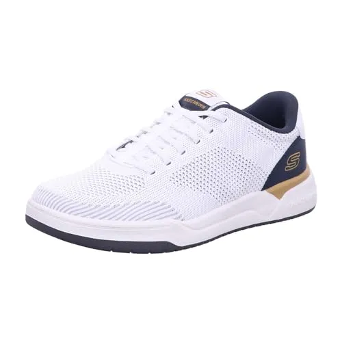 Skechers Corliss-Dorset Herren-Sneaker, Weiss/opulenter Garten, 39.5 EU