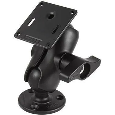 Ram Mounts RAM-D-101U-C-MI1-2461 - Robuster Double Ball Mount - Monitorzubehör mit 75x75mm VESA-Platte, perfekt für flexible Montage und optimale Sichtbarkeit.