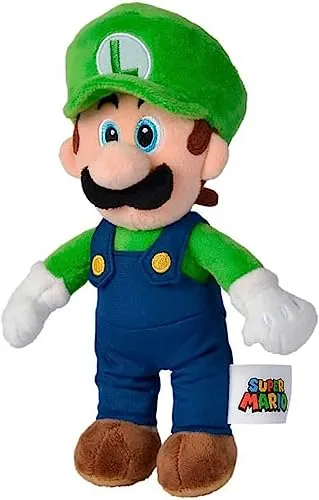 SIMBA TOYS ESPAÑA, S.L. Peluche Luigi 20 cm - Weiches 20 cm großes Luigi Plüschspielzeug, ideal zum Kuscheln und Spielen. Offiziell lizenziertes Super Mario Produkt, geeignet für Kinder ab den ersten Lebensmonaten.