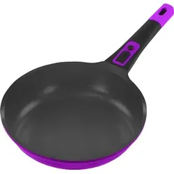 Ø28cm Bratpfanne flach / ca. 5.5cm hoch KING® BEERE Click-Grip Aluguss mit keramisch verstärkter Antihaft-Beschichtung: XYLANTM PLUS SILVER DIA... - Violett
